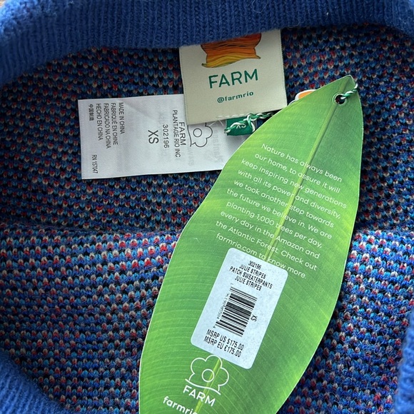 Farm Rio Julie Stripe Patch Sweats - Picture 4 of 5